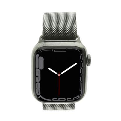 Apple Watch Series 7 GPS + Cellular 41mm Acier inoxydable graphite Bracelet Milanais graphite - très bon état Reconditionné - Apple reconditionné disponible sur As Good As New